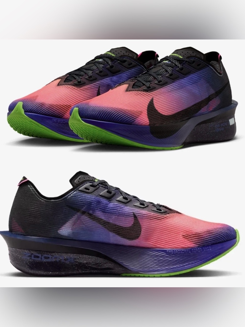 Nike Zoomx Vaporfly Next% 4 Glam Dark Obsidian / Black Wmns Sz 7.5 10 IO9560-400